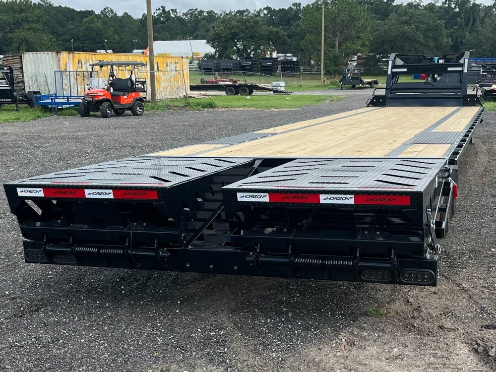 40' FTZ Gooseneck (2) 8k Axles - Mega Ramps - 16k GVWR - 14ply Tires plus Spare - 16# IB - Ratchet R - Hotshot Non-CDL/DO 8K MR - Stryker Dealership Group