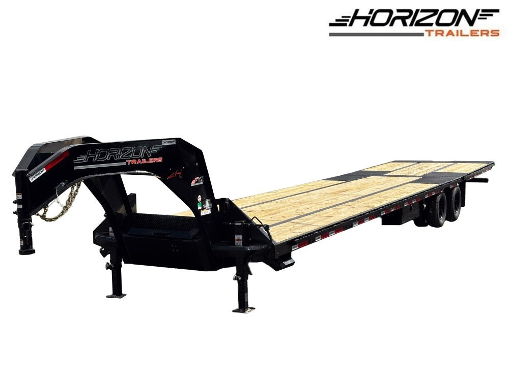 40' FYZ Gooseneck Flat deck Hydraulic Dovetail 12K Axles - Hydraulic Dovetail - Stryker Dealership Group