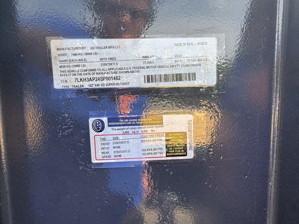 40' HD Gooseneck (2) 10k Axles Straight Deck 18ply Tires - 14# IB - Hotshot Non-CDL/DO 10K SD SS - Stryker Dealership Group