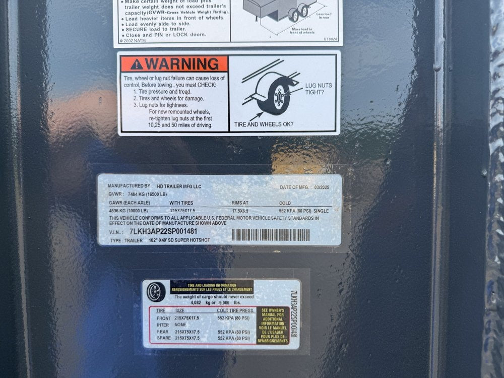 40' HD Gooseneck (2) 10k Axles Straight Deck 18ply Tires - 14# IB - Hotshot Non-CDL/DO 10K SD SS - Stryker Dealership Group