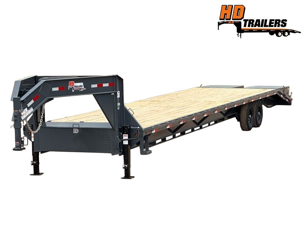 40' HD Gooseneck (2) 7k Axles Mega 14k GVWR 14ply Tires - Hotshot Non-CDL/DO 7K MR - Stryker Dealership Group