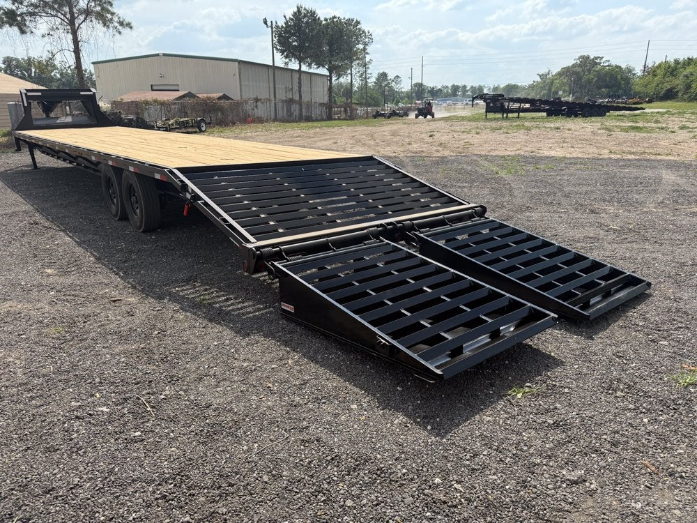 40' HD Gooseneck (2) 8k Axles Mega 16k GVWR 14ply Tires - 14# IB - Hotshot Non-CDL/DO 8K MR - Stryker Dealership Group