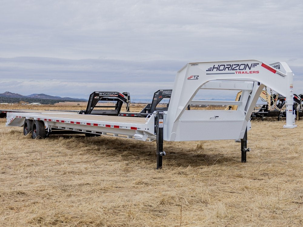40' Horizon FTZ Gooseneck Deckover Trailer Mega Ramps - (2) 10k Axles - Hotshot Non-CDL/DO 10K MR SS - Stryker Dealership Group