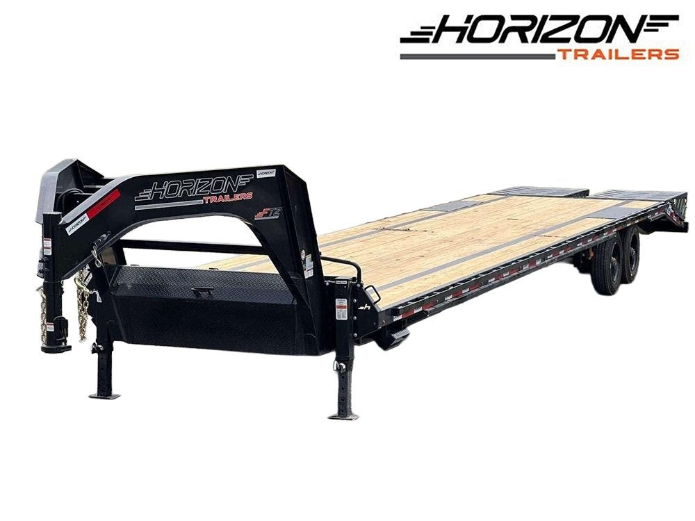 40' Horizon FTZ Gooseneck Deckover Trailer Mega Ramps - (2) 10k Axles - Hotshot Non-CDL/DO 10K MR SS - Stryker Dealership Group