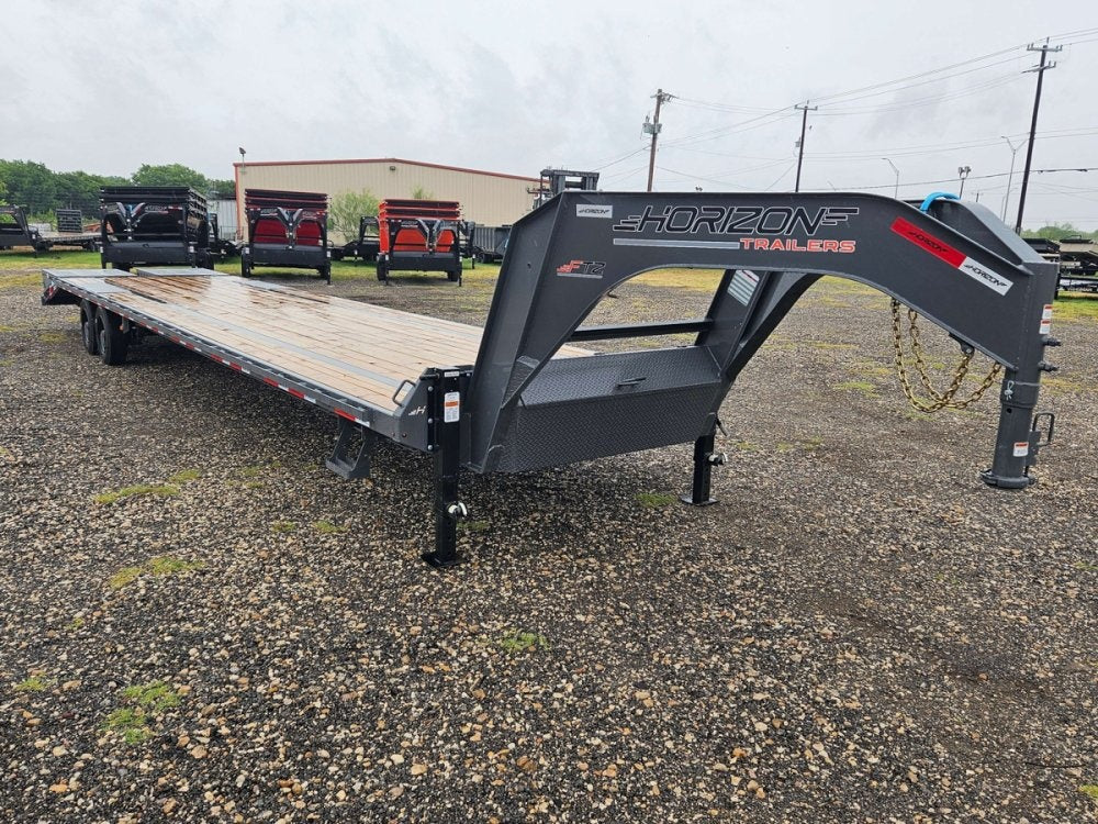 40' Horizon FTZ Gooseneck Deckover Trailer Mega Ramps - (2) 10k Axles - Hotshot Non-CDL/DO 10K MR SS - Stryker Dealership Group