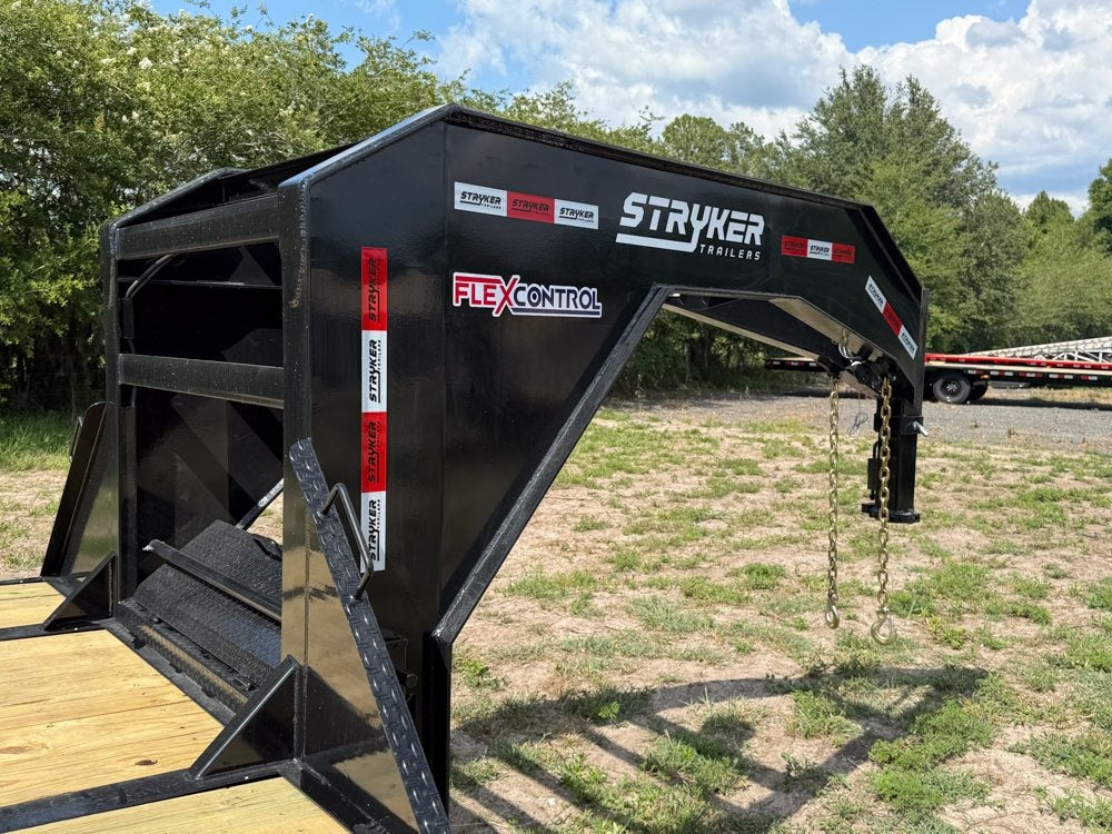 40' Hotshot Elite Gooseneck SD 10k Axles - Derated 12k GVWR - 18ply Tires & Spare & 10' Aluminum Ram - Hotshot Non-CDL/DO 10K SD SS - Stryker Dealership Group