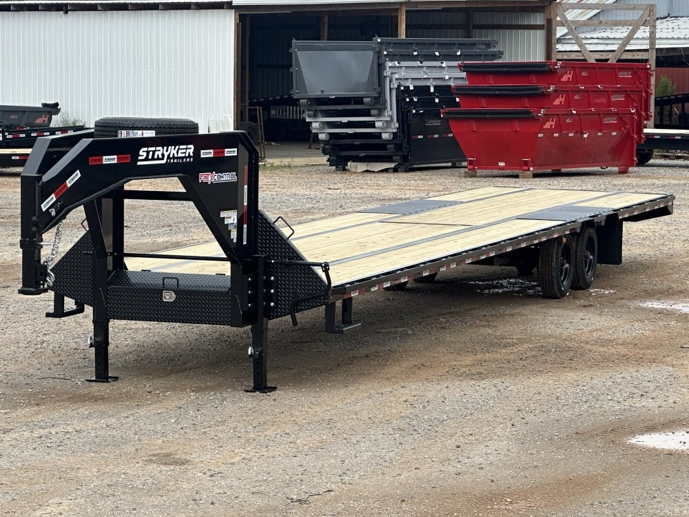 40' Hotshot Elite Gooseneck SD 10k Axles - Derated 12k GVWR - 18ply Tires & Spare & 10' Aluminum Ram - Hotshot Non-CDL/DO 10K SD SS - Stryker Dealership Group