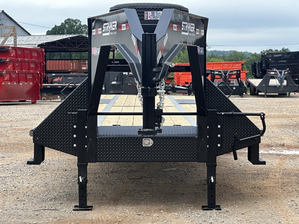 40' Hotshot Elite Gooseneck SD 10k Axles - Derated 12k GVWR - 18ply Tires & Spare & 10' Aluminum Ram - Hotshot Non-CDL/DO 10K SD SS - Stryker Dealership Group