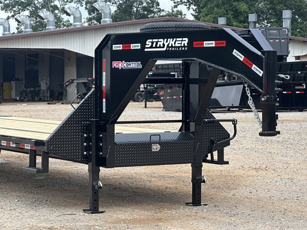 40' Hotshot Elite Gooseneck SD 10k Axles - Derated 12k GVWR - 18ply Tires & Spare & 10' Aluminum Ram - Hotshot Non-CDL/DO 10K SD SS - Stryker Dealership Group