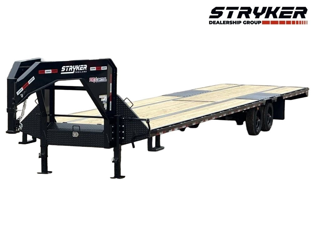 40' Hotshot Elite Gooseneck SD 10k Axles - Derated 12k GVWR - 18ply Tires & Spare & 10' Aluminum Ram - Hotshot Non-CDL/DO 10K SD SS - Stryker Dealership Group