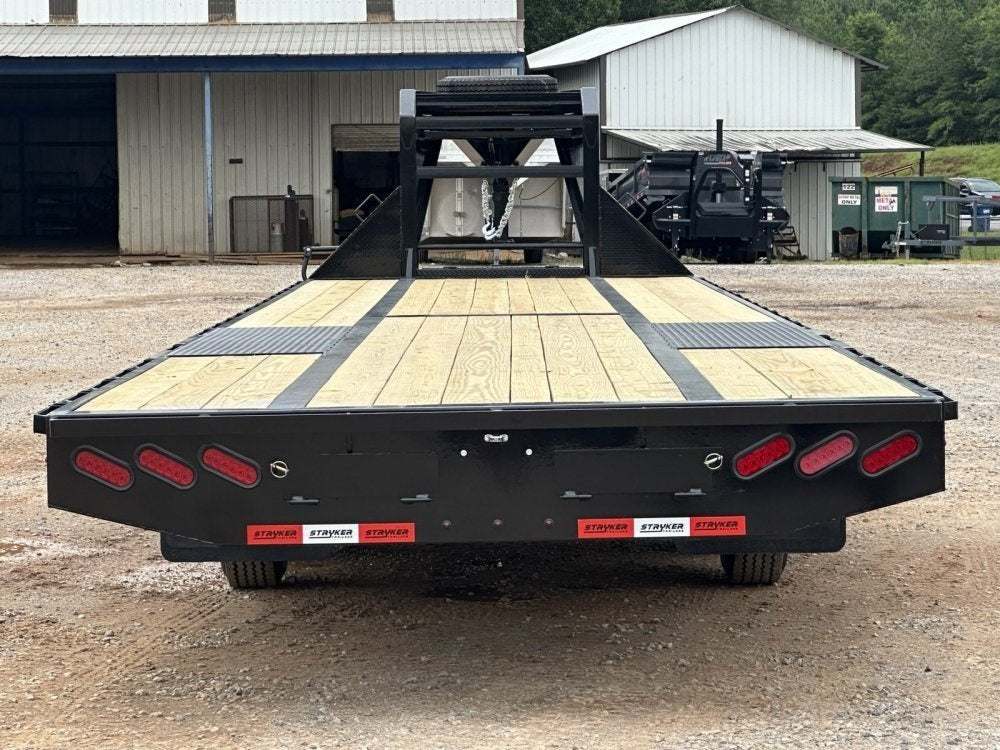 40' Hotshot Elite Gooseneck SD 10k Axles - Derated 12k GVWR - 18ply Tires & Spare & 10' Aluminum Ram - Hotshot Non-CDL/DO 10K SD SS - Stryker Dealership Group