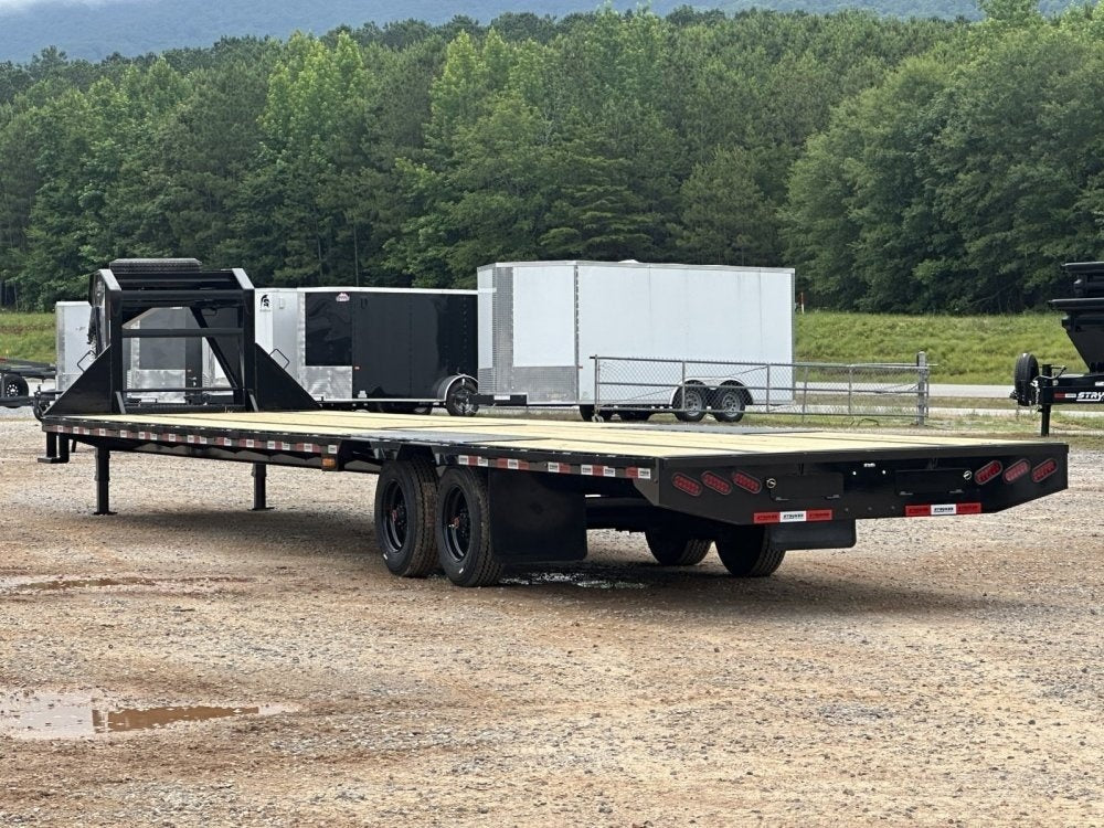 40' Hotshot Elite Gooseneck SD 10k Axles - Derated 12k GVWR - 18ply Tires & Spare & 10' Aluminum Ram - Hotshot Non-CDL/DO 10K SD SS - Stryker Dealership Group