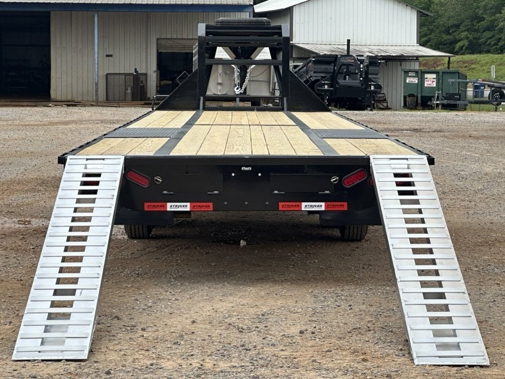 40' Hotshot Elite Gooseneck SD 10k Axles - Derated 12k GVWR - 18ply Tires & Spare & 10' Aluminum Ram - Hotshot Non-CDL/DO 10K SD SS - Stryker Dealership Group