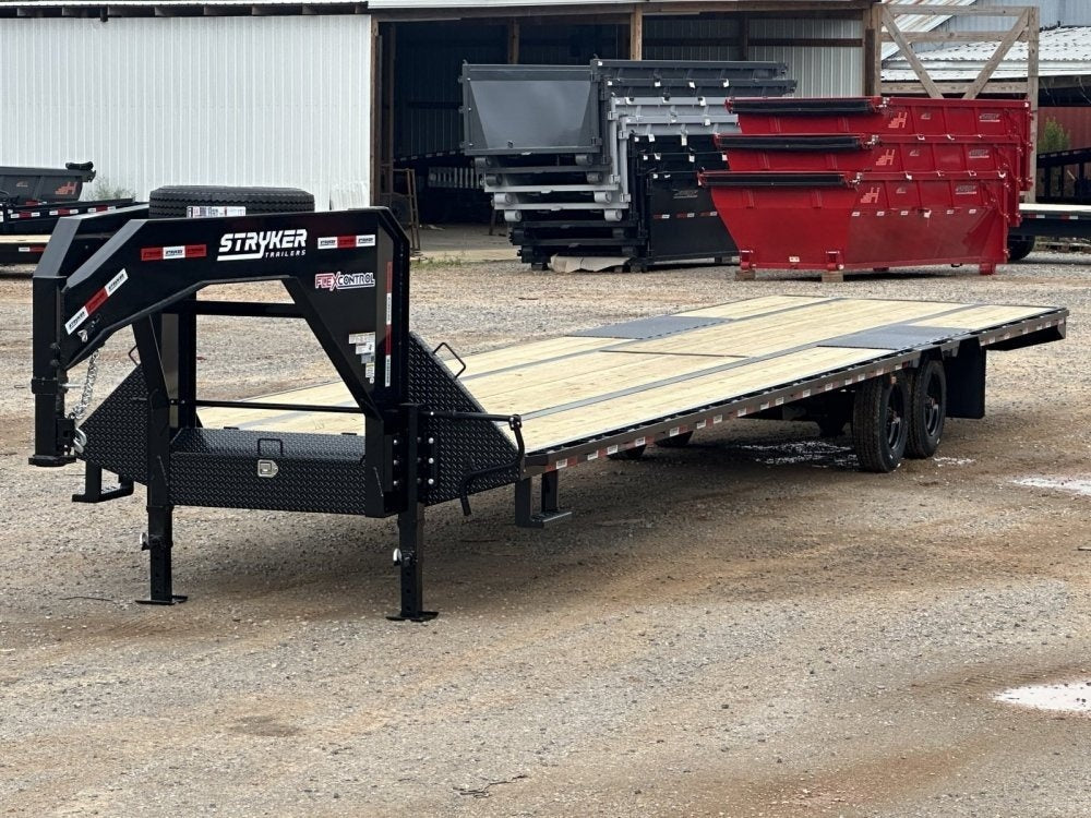 40' Hotshot Elite Gooseneck SD 10k Axles - Derated 12k GVWR - 18ply Tires & Spare & 10' Aluminum Ram - Hotshot Non-CDL/DO 10K SD SS - Stryker Dealership Group