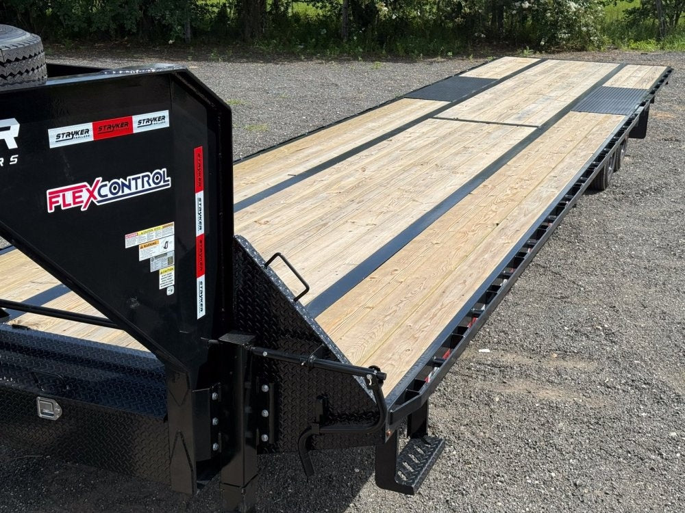 40' Hotshot Elite Gooseneck SD 10k Axles - Derated 12k GVWR - 18ply Tires & Spare & 10' Aluminum Ram - Hotshot Non-CDL/DO 10K SD SS - Stryker Dealership Group