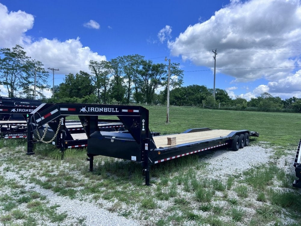 40' Iron Bull ETG Gooseneck Equipment Trailer Mega Ramps Drive Over Fenders - (3) 7,000 lb Axles - Low Profile Equipment Trailers - Equipment Trailers - Stryker Dealership Group