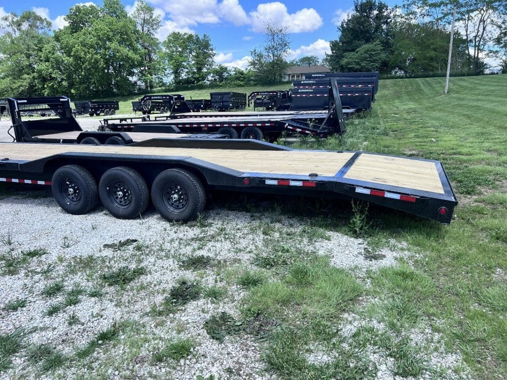 40' Iron Bull ETG Gooseneck Equipment Trailer Mega Ramps Drive Over Fenders - (3) 7,000 lb Axles - Low Profile Equipment Trailers - Equipment Trailers - Stryker Dealership Group