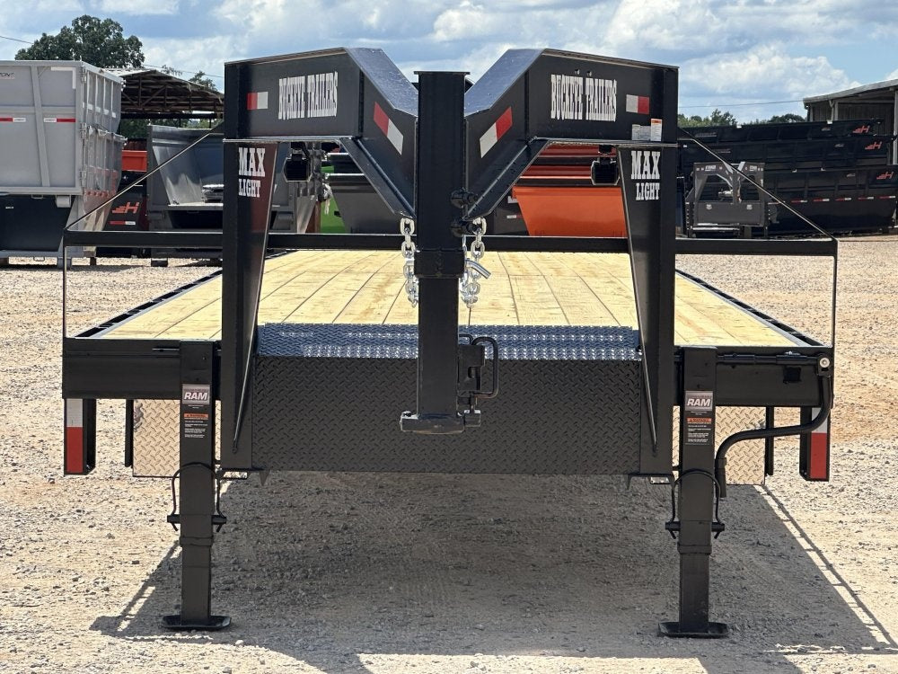 40" Max Light Gooseneck Hotshot Trailer (2) 10K Axles, 102" Wide, 10' Aluminum Ramps - Hotshot Non-CDL/DO 10K SD SS - Stryker Dealership Group