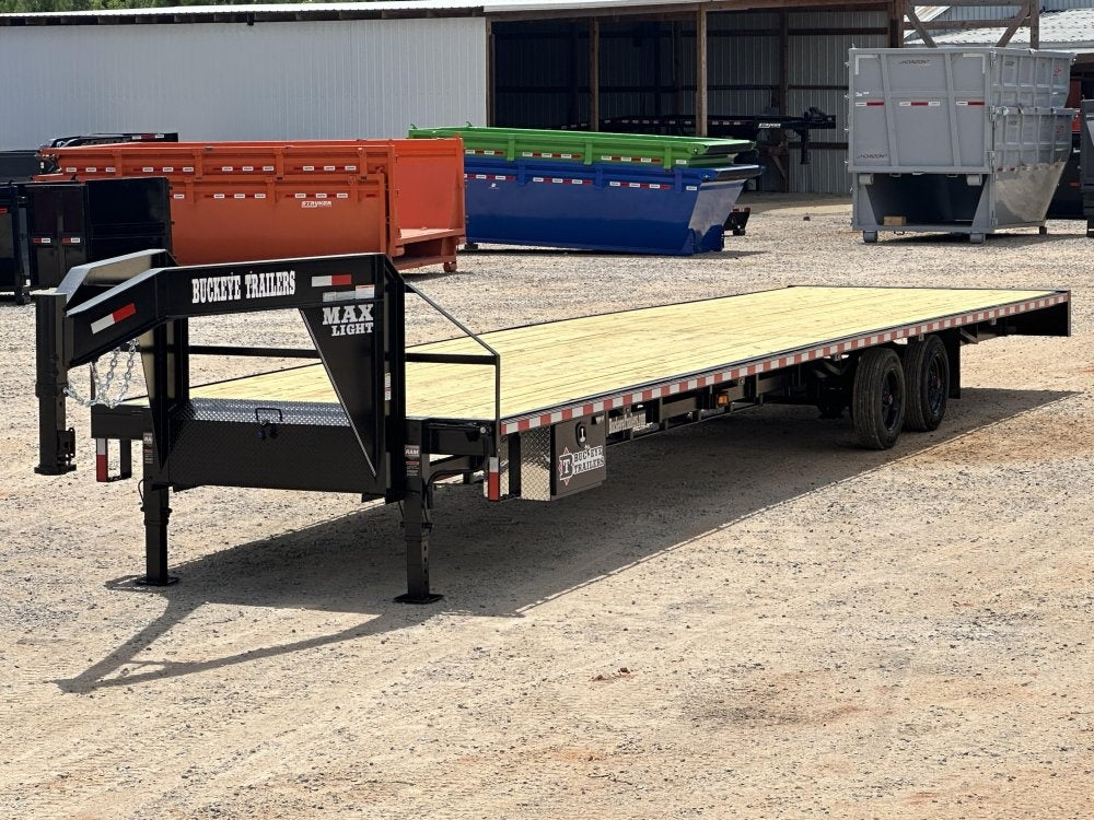 40" Max Light Gooseneck Hotshot Trailer (2) 10K Axles, 102" Wide, 10' Aluminum Ramps - Hotshot Non-CDL/DO 10K SD SS - Stryker Dealership Group