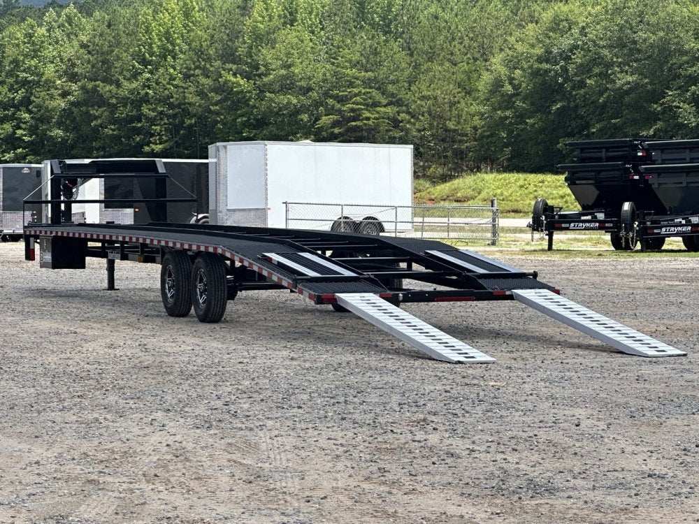 40' Max Lite Gooseneck Mesh Car Hauler (2) 8K Axles 102" Wide - Truck & Van Trailers/Multi Car Haulers - Stryker Dealership Group