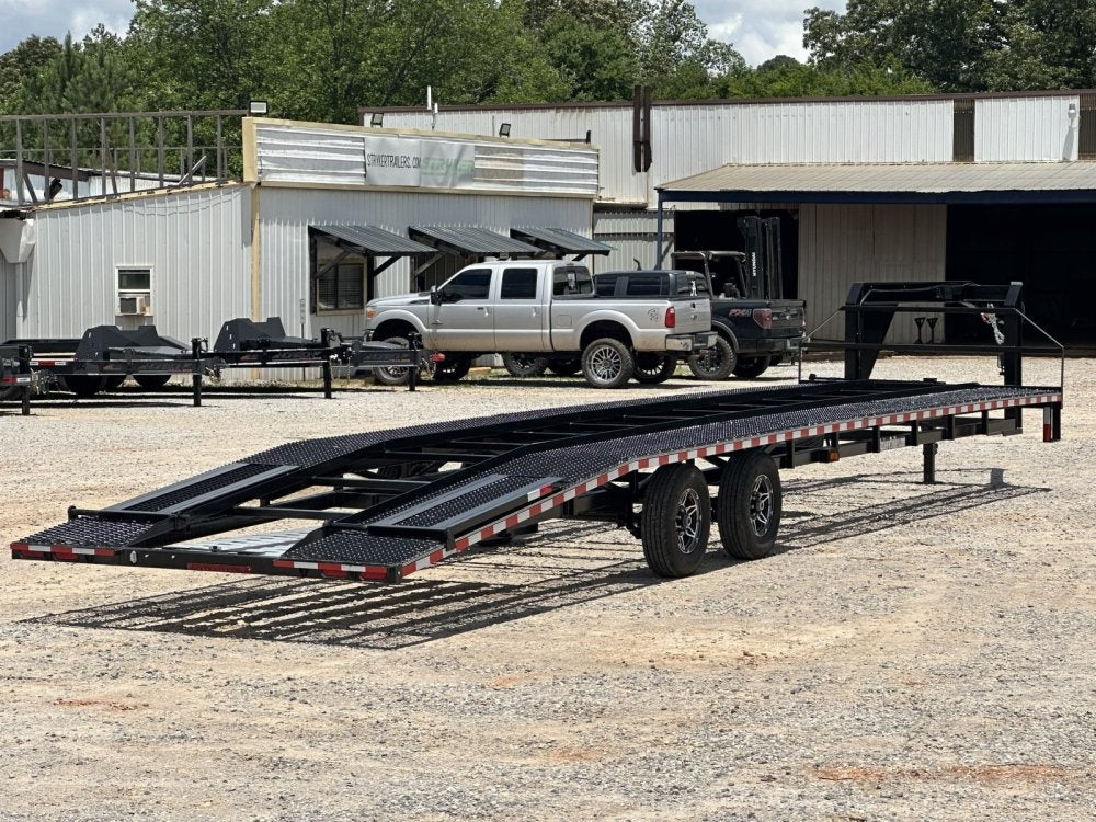 40' Max Lite Gooseneck Mesh Car Hauler (2) 8K Axles 102" Wide - Truck & Van Trailers/Multi Car Haulers - Stryker Dealership Group