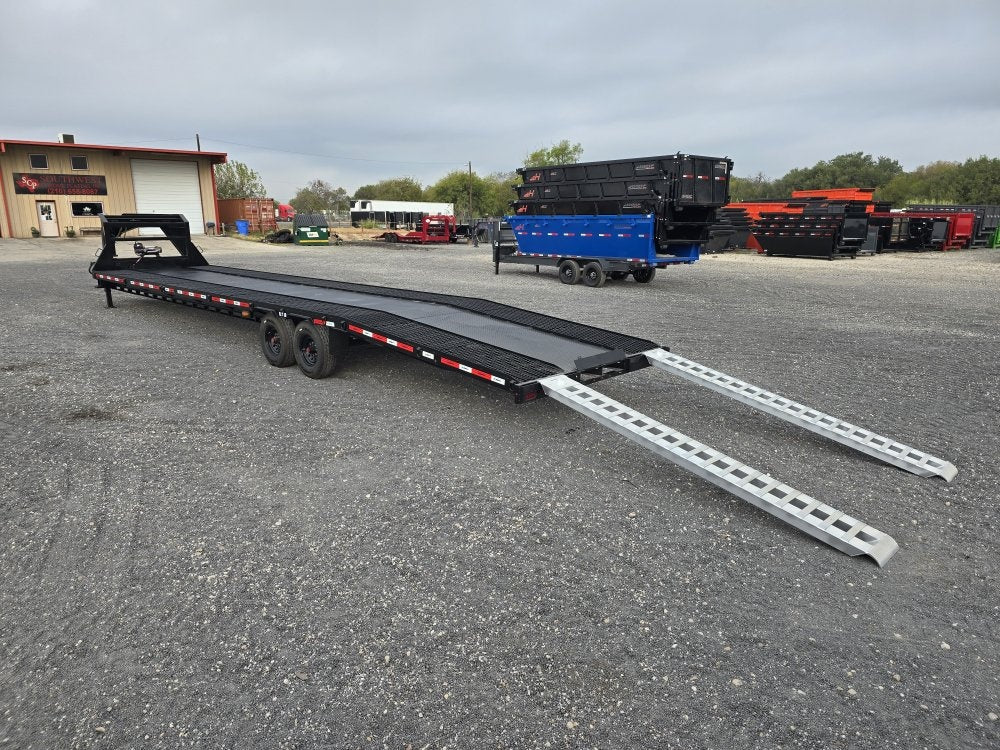 40' Mesh Deck (2) 8k Axles - 12k GVWR Derated- 14 Ply Tires w/Spare - 10' Aluminum Ramps - Warrior W - Two Car Hauler/Truck & Van Trailers - Stryker Dealership Group