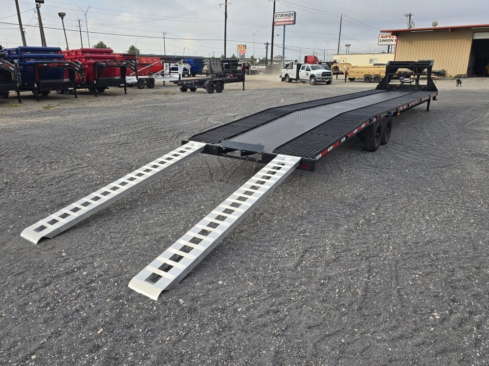 40' Mesh Deck (2) 8k Axles - 12k GVWR Derated- 14 Ply Tires w/Spare - 10' Aluminum Ramps - Warrior W - Two Car Hauler/Truck & Van Trailers - Stryker Dealership Group
