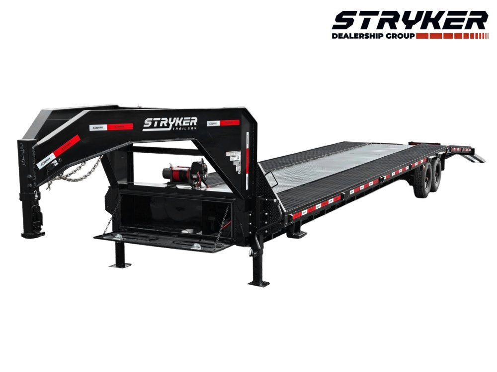 40' Mesh Deck (2) 8k Axles - 12k GVWR Derated- 14 Ply Tires w/Spare - 10' Aluminum Ramps - Warrior W - Two Car Hauler/Truck & Van Trailers - Stryker Dealership Group