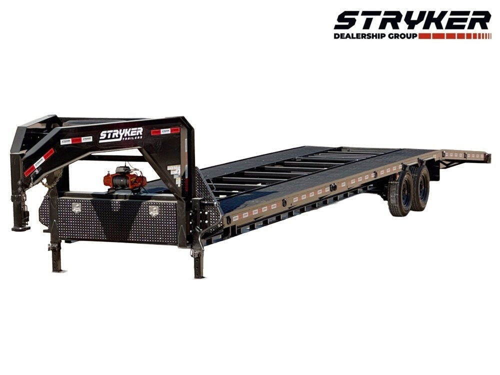 40' Mesh Deck (2) 8k Axles - 12k GVWR Derated- 14 Ply Tires w/Spare - 10' Aluminum Ramps - Warrior W - Truck & Van Trailers/Multi Car Haulers - Stryker Dealership Group