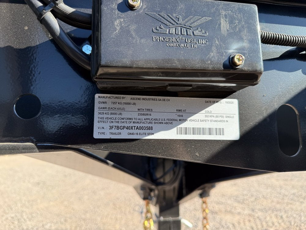 40' Stryker ELITE Gooseneck (2) 8k Axles 14ply tires Straight Deck - Hotshot Non-CDL/DO 8K SD - Stryker Dealership Group