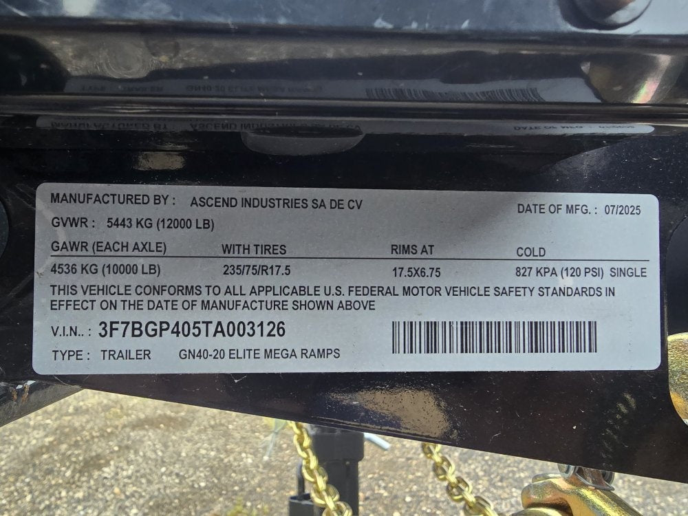 40' Stryker Gooseneck (2) 10K Axles Mega Ramps 18 Ply Tires - Derated - Hotshot Non-CDL/DO 10K MR SS - Stryker Dealership Group