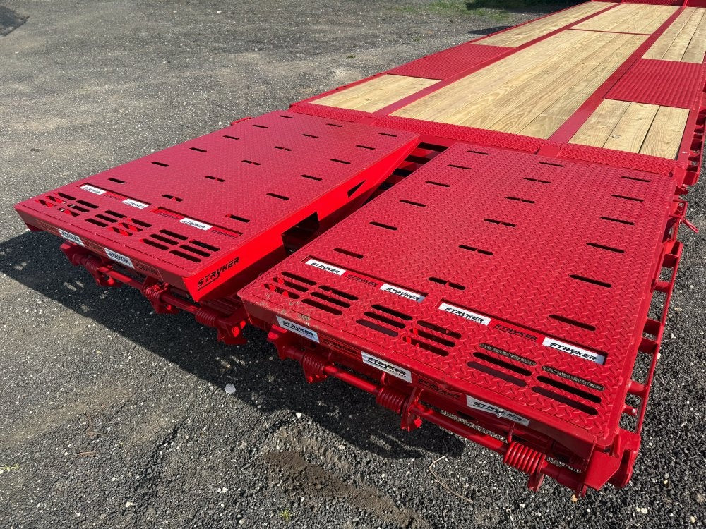 40' Stryker Gooseneck (2) 12K Axles Mega Ramps Dual Wheels - Dual Wheel Deckover/DO 12K MR - Stryker Dealership Group