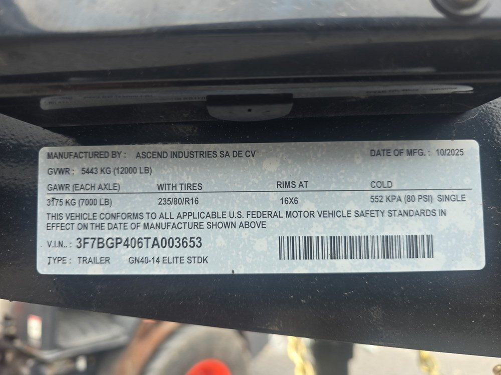 40' Stryker Gooseneck (2) 7K Axles Straigt Deck 14 ply Tires - Hotshot Non-CDL/DO 7K SD - Stryker Dealership Group