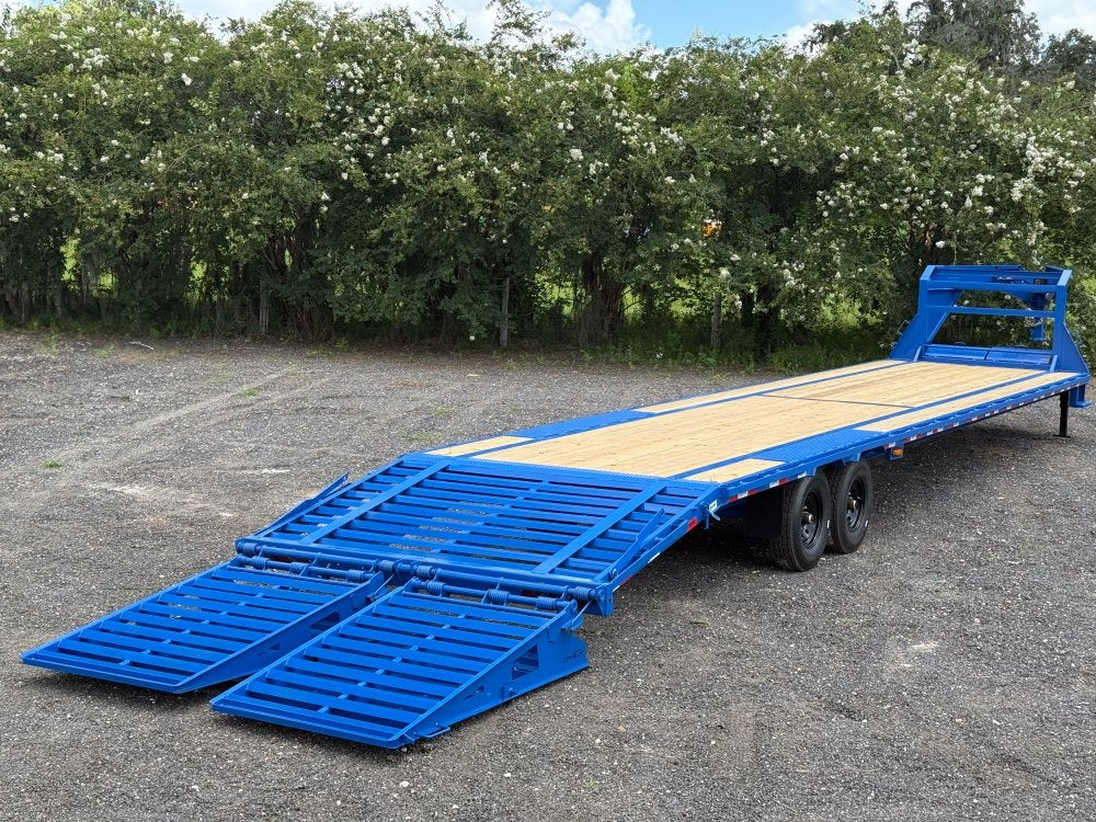 40' Stryker Gooseneck (2) 8K Axles Mega Ramps 14 ply Tires - Hotshot Non-CDL/DO 8K MR - Stryker Dealership Group