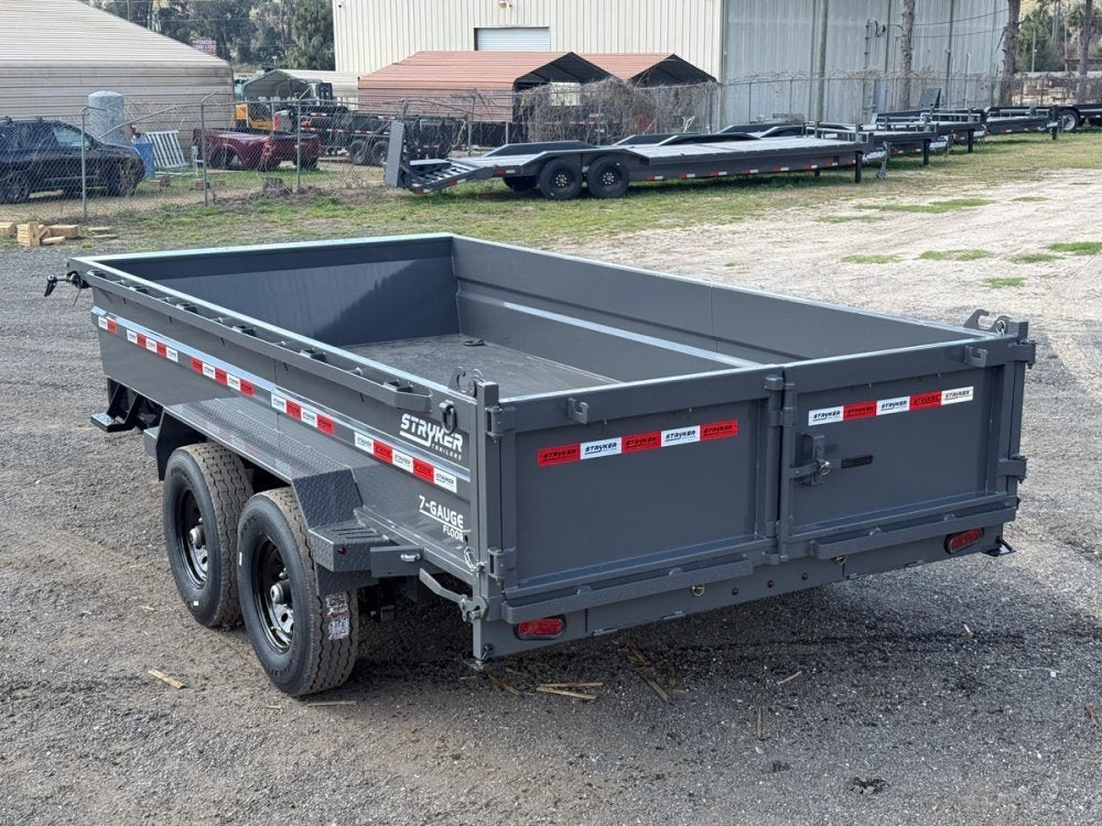14' Stryker SDT Bumper Pull Dump Trailer 24" Side Walls - (2) 7k Axles 004265
