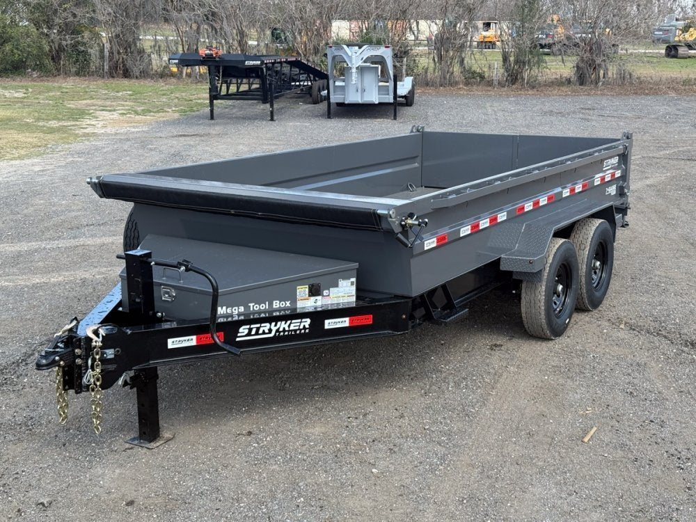 14' Stryker SDT Bumper Pull Dump Trailer 24" Side Walls - (2) 7k Axles 004265