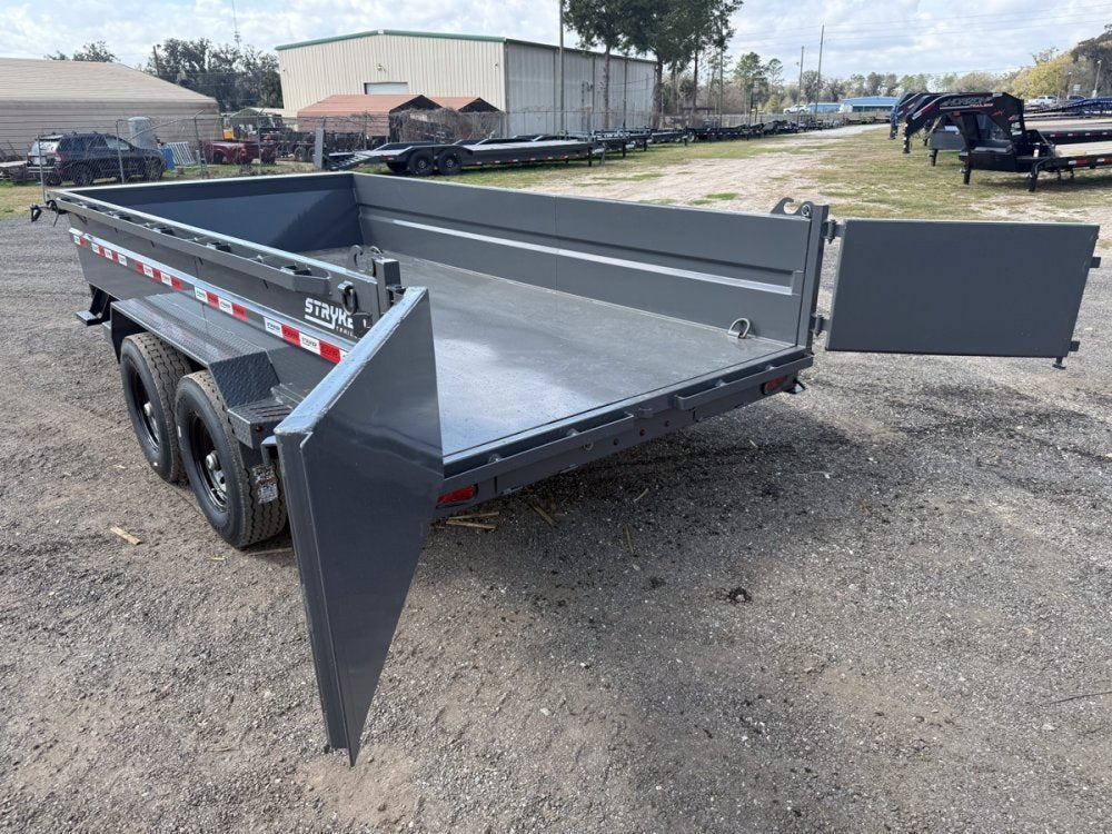 14' Stryker SDT Bumper Pull Dump Trailer 24" Side Walls - (2) 7k Axles 004265