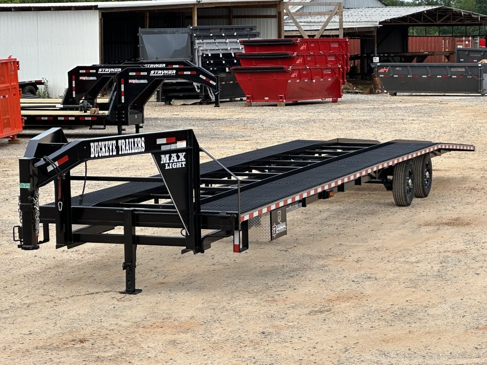 43" Max Lite Gooseneck Mesh Car Hauler (2) 7K Axles, 102" Wide, 9' Aluminum Ramps - Truck & Van Trailers/Multi Car Haulers - Stryker Dealership Group