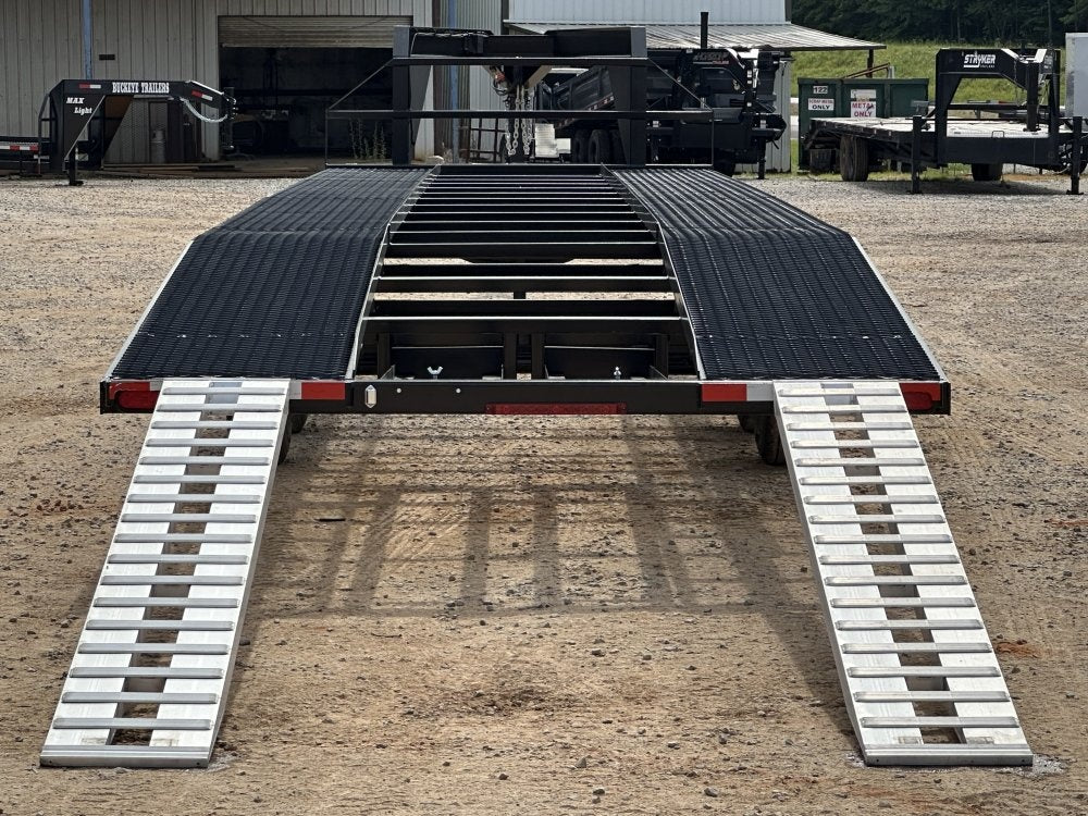 43" Max Lite Gooseneck Mesh Car Hauler (2) 7K Axles, 102" Wide, 9' Aluminum Ramps - Truck & Van Trailers/Multi Car Haulers - Stryker Dealership Group