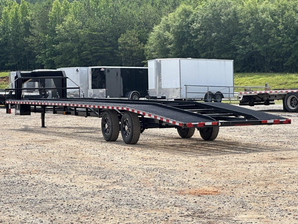 43" Max Lite Gooseneck Mesh Car Hauler (2) 7K Axles, 102" Wide, 9' Aluminum Ramps - Truck & Van Trailers/Multi Car Haulers - Stryker Dealership Group