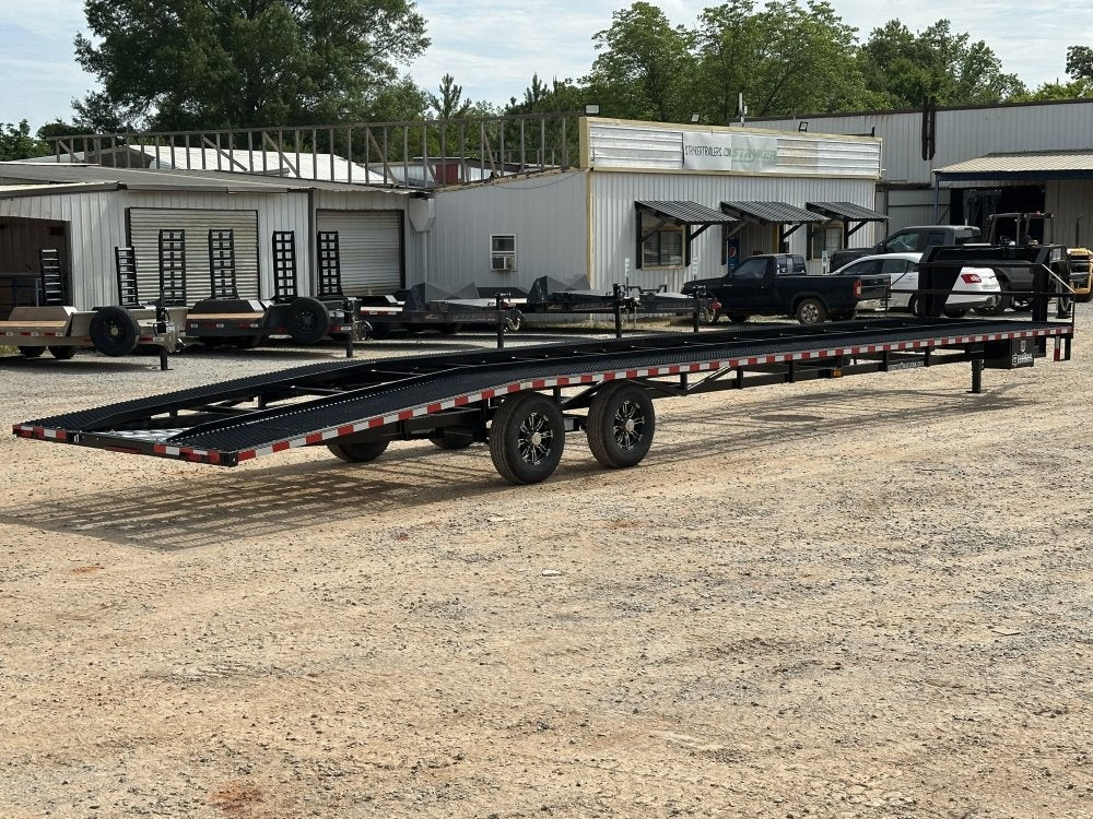 43" Max Lite Gooseneck Mesh Car Hauler (2) 7K Axles, 102" Wide, 9' Aluminum Ramps - Truck & Van Trailers/Multi Car Haulers - Stryker Dealership Group