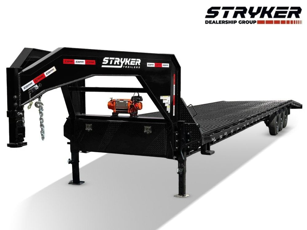 44' Stryker Gooseneck Full Width Mesh Deck Multi Car Hauler (3) 7k Axles - 12k GVWR Derated 4143 - Stryker Dealership Group