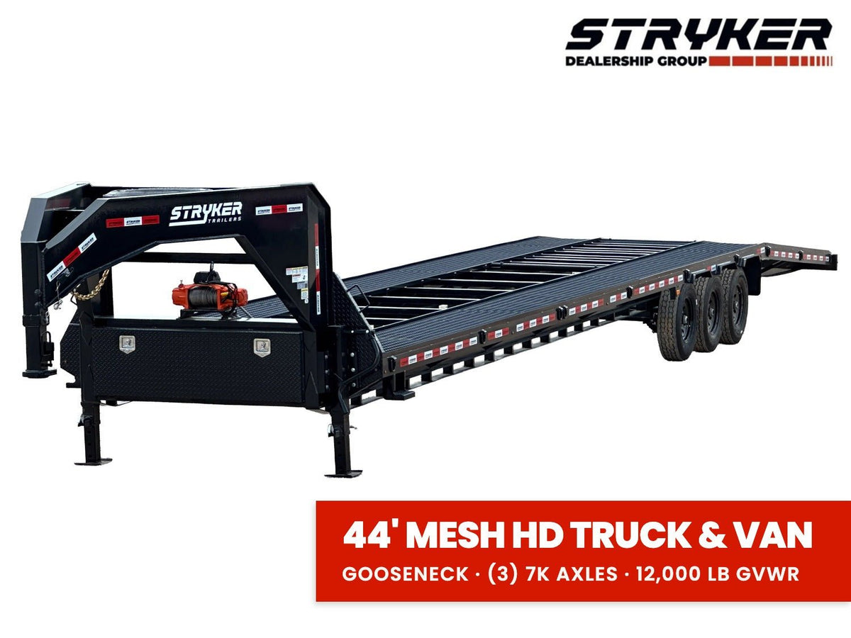 44' Stryker Gooseneck Mesh Deck Multi Car Hauler (3) 7k Axles - 12k GVWR Derated 875 - Stryker Dealership Group