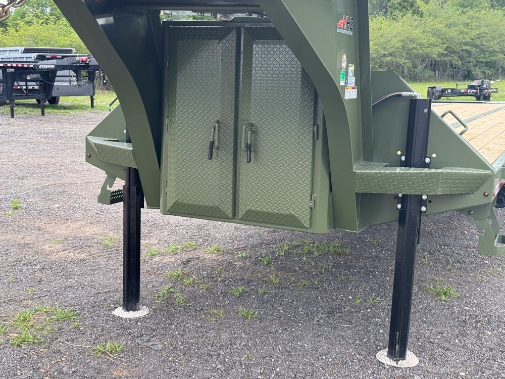44' HHZ Gooseneck (2) 16K Dually Axles Mega Ramps 40k GVWR - Heavy Duty Deckover/DO 16K MR - Stryker Dealership Group