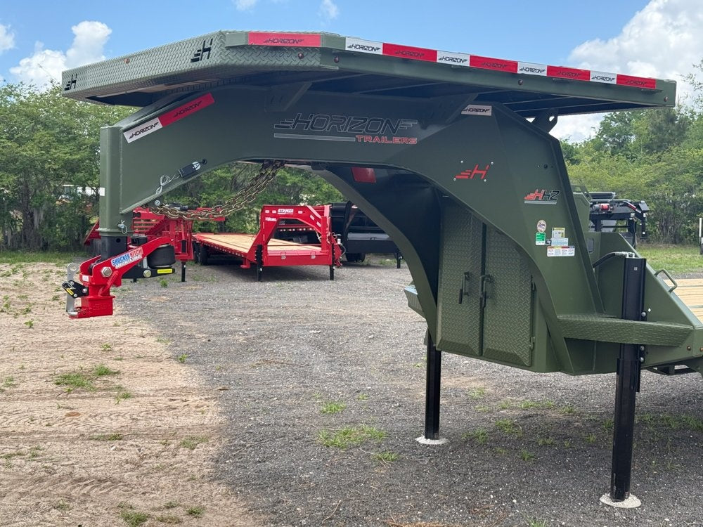 44' HHZ Gooseneck (2) 16K Dually Axles Mega Ramps 40k GVWR - Heavy Duty Deckover/DO 16K MR - Stryker Dealership Group