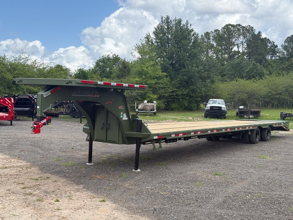 44' HHZ Gooseneck (2) 16K Dually Axles Mega Ramps 40k GVWR - Heavy Duty Deckover/DO 16K MR - Stryker Dealership Group