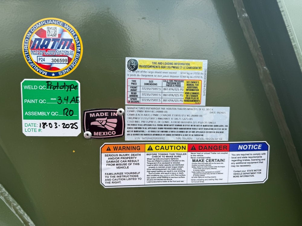 44' HHZ Gooseneck (2) 16K Dually Axles Mega Ramps 40k GVWR - Heavy Duty Deckover/DO 16K MR - Stryker Dealership Group