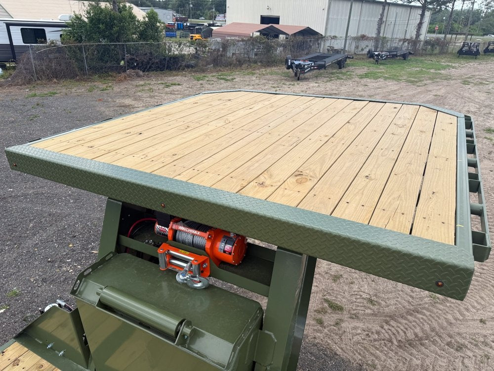 44' HHZ Gooseneck (2) 16K Dually Axles Mega Ramps 40k GVWR - Heavy Duty Deckover/DO 16K MR - Stryker Dealership Group