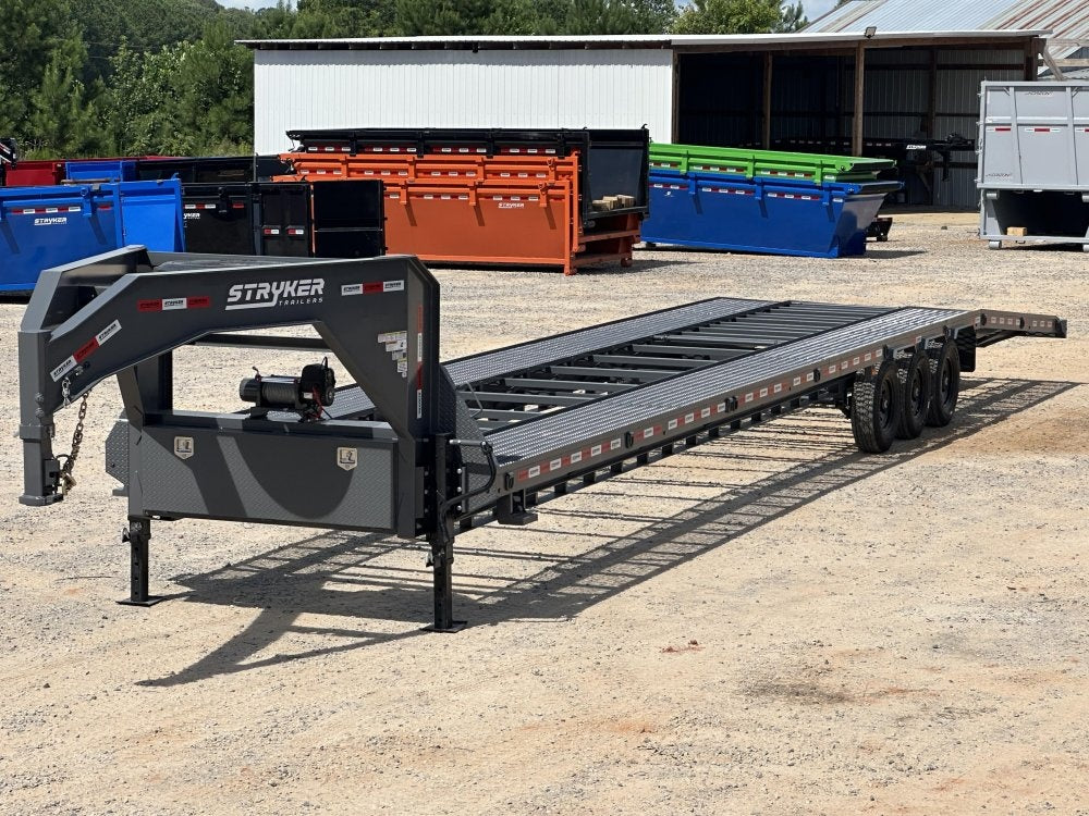 44' Mesh Deck (3) 7k Axles - 12k GVWR Derated- 14 Ply Tires w/Spare - 10' Aluminum Ramps - Warrior W - Truck & Van Trailers/Multi Car Haulers - Stryker Dealership Group