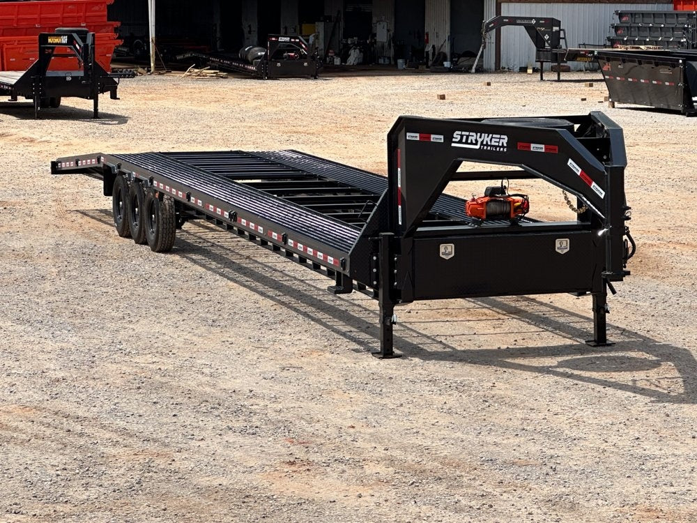 44' Mesh Deck (3) 7k Axles - 12k GVWR Derated- 14 Ply Tires w/Spare - 10' Aluminum Ramps - Warrior W - Truck & Van Trailers/Multi Car Haulers - Stryker Dealership Group